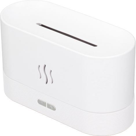 180-ml-Luftbefeuchter mit Duftfunktion, Lampe mit Flammeneffekt, Überhitzungsschutz, automatische Abschaltung, USB-Stromversorgung, weiß.