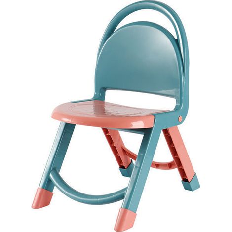 Chaises pliables pour enfants, épaisses, antidérapantes, multifonction, mignonne, petite chaise pour la maison, la maternelle, Cyan (1/5)