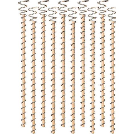 10 pièces Electroculture plante Stakes 12 pouces cuivre Coil Antennas jardin Stakes Electronic plantation pour légume (1/5)
