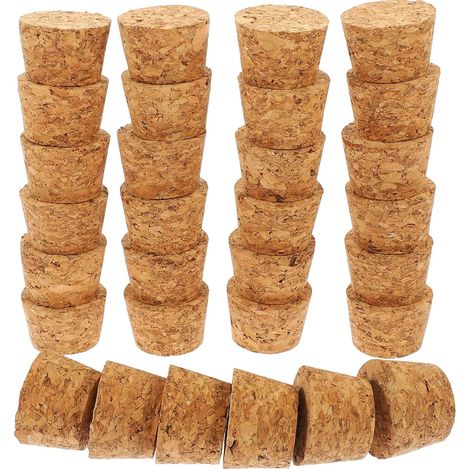 30 bouchons liège 26x21x20 mm 22,5-24,5 mm bois naturels (1/5)