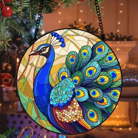 Attrape-soleil hibou vitrail 9 cm décoration fenêtre suspendue animal mignon cadeau femme (1/5)