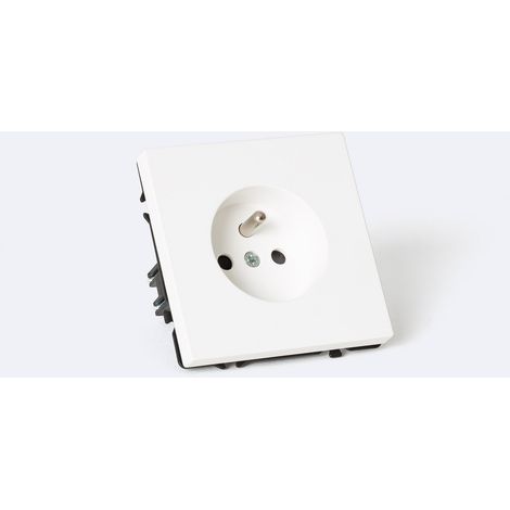Prise Schuko Type E Luxe 990 Blanc