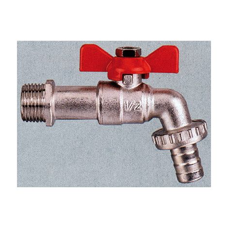 Plasson 1/4 Turn Brass Bibcock 1/2" - Durable & Easy Use (1/3)