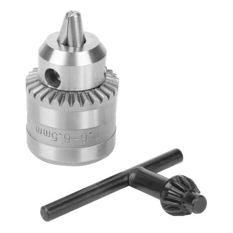 DEESSE SHOP-Mandrin de Perçage à clé 0,6 à 6,5 Mm, Mini Tour, Mandrin de Perçage, Outil de Conversion, Outil de Tour avec clé de Mandrin pour Perceuse électrique (0.6-6MM[B10]) (1/5)