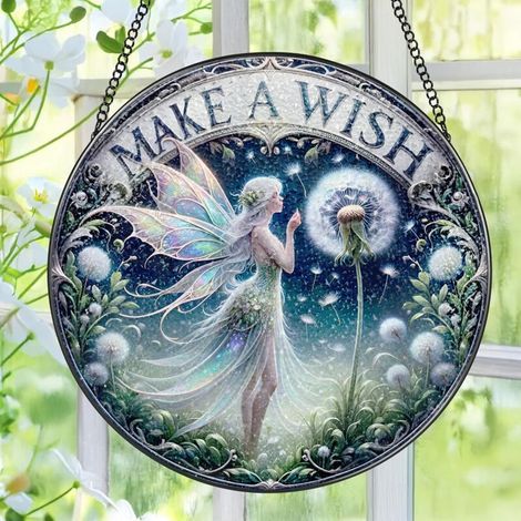 Ornement attrape-soleil vitrail suspendu, décoration murale maison élégante, cadeau parfait Noël, diamètre : 9 cm (1/4)