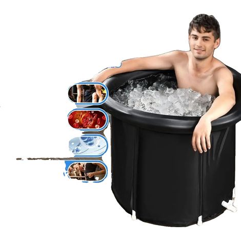 Baignoire Gonflable, Capacité de 290L, Design Portable, noir (1/2)