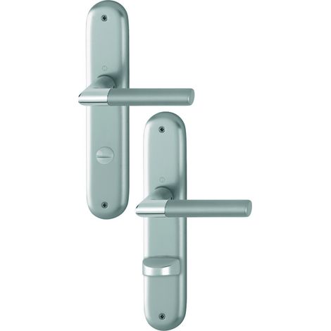 HOPPE Drückergarnitur Lecce, 1405/273P, WC/S, Aluminium (1/2)