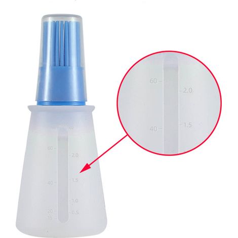 Pinceau à huile en silicone pour barbecue, pâtisserie, sauce barbecue, bleu (1/5)