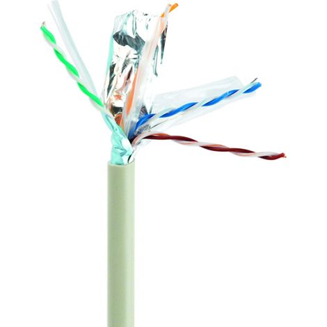 CABLE RED CAT6 FTP GEMBIRD PREMIUM CCA SOLIDO ECA 100 M