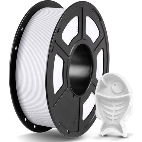 Filamento PETG 1,75 mm, Filamento PETG per stampante 3D, Elevata resistenza e tenacità, Precisione dimensionale +/- 0,02 mm, Bobina da 1 kg, PETG bianco (1/5)