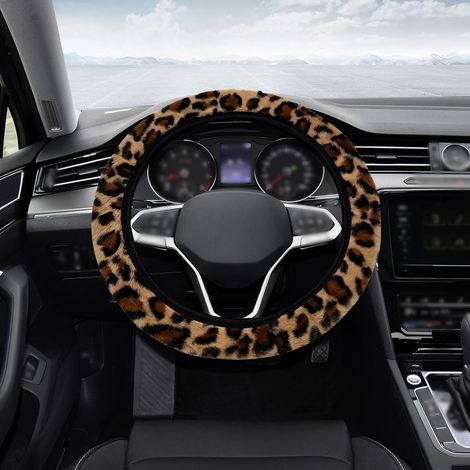 Universal Leopard Print Steering Wheel Cover, 38 cm (1/5)