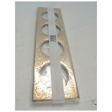 Plaque quadruple motif féerie (porcelaine) exclusive 4 postes entraxe 71mm horizontale Céliane LEGRAND 069334