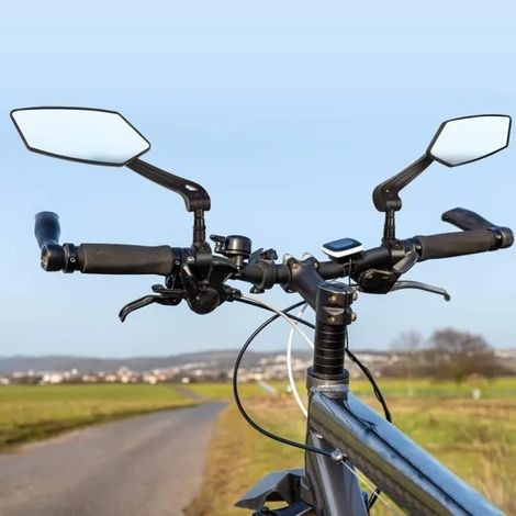 ZHOUXI - 1 ensemble 2 pièces Rétroviseur Vélo Moto,Rétroviseur vélo, Rétroviseur trottinette électrique. (1/4)