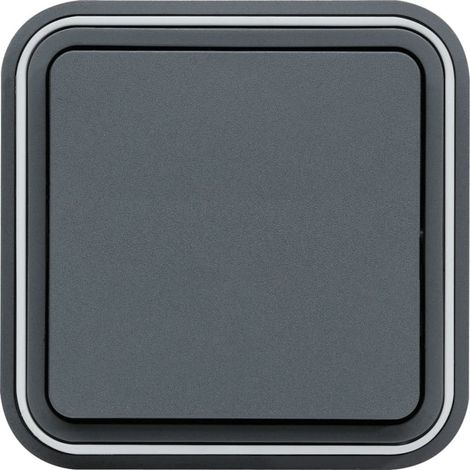 cubyko interrupteur va-et-vient encastré à griffes gris IP55 HAGER WNE001G