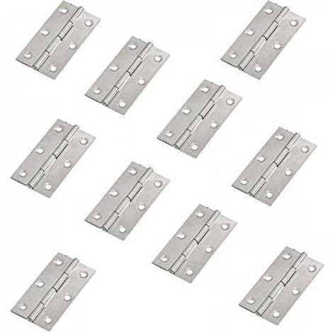 24 Charnieres Inox 44x34mm pour Meubles Maison (1/3)