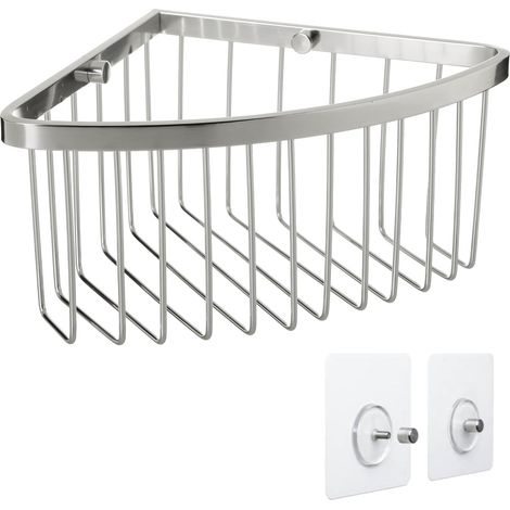 1 Étagère De Douche, Aluminium Inoxydable, Système Quick Fix, Panier Organisateur, Pour Salle De Bain (1/4)
