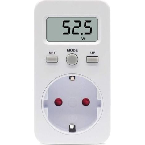 Electricity consumption meter, electric meter for socket, energy cost meter, electricity cost meter, electric meter, socket with digital display, MUMU (1/4)