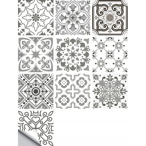 Selbstklebende PVC-Patchwork-Paneele, 10er-Set, Tapete 20x20cm, zm-06-002 (1/5)