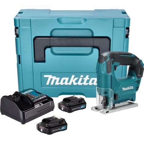 Seghetto alternativo a batteria Makita JV 101 DSAJ 12 V max. 65 mm + 2x batteria ricaricabile 2,0 Ah + caricabatterie + Makpac