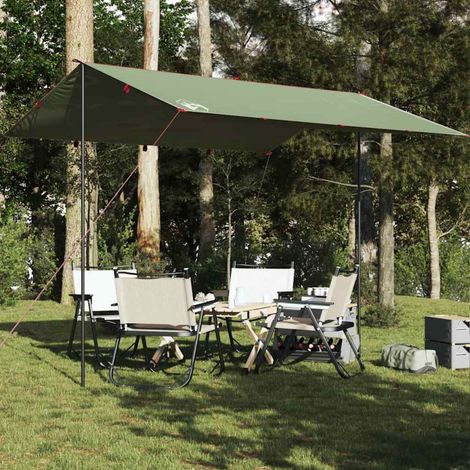 vidaXL Telone da Campeggio Verde 360x294 cm Impermeabile