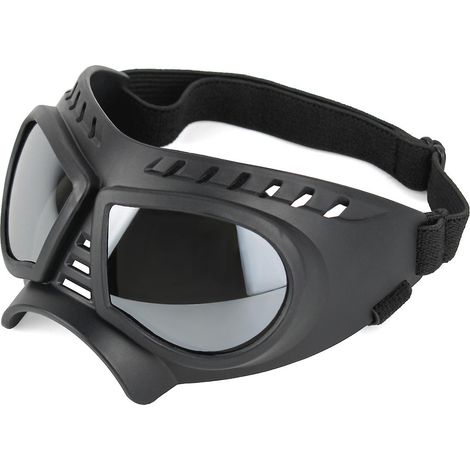 Filiyano-Lunettes de protection pour chien, lunettes de soleil anti-UV, coupe-vent, monture bleue ajustable (1/3)