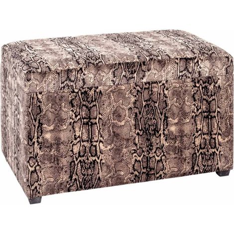 Coffre de Rangement "Motif Serpent" 65cm Marron (1/2)