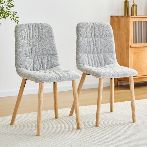 Sillas comedor tapizadas pack 2 madera maciza OKMYHOME (1/5)