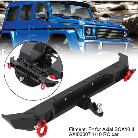 Pare-chocs arrière en métal avec anneaux D pour Axial SCX10 III AXI03007, modèle de voiture RC 1/10 échelle (1/5)