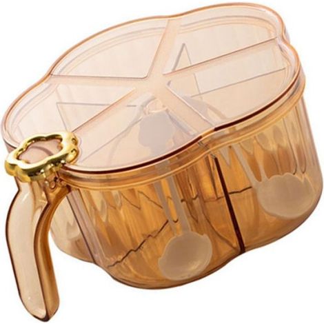 5 compartiments Boîte d'assaisonnement avec poignée Boîte d'assaisonnement 5 compartiments Boîte d'épices de salee sachet (1/5)