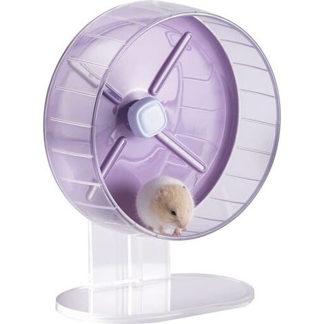 Moulin à vent silencieux aux couleurs acidulées, avec base réglable en hauteur et fixation pour cage, pour hamsters, gerbilles, hamsters nains, souris, rats et autres petits animaux. (1/5)