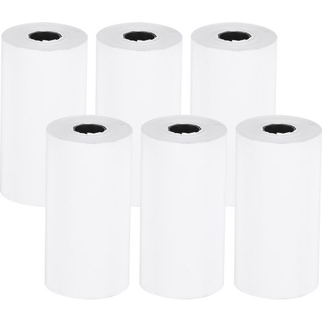 Lot de 6 rouleaux de papier thermique 57x30mm, accessoire d'impression professionnel pour petite imprimante (1/5)