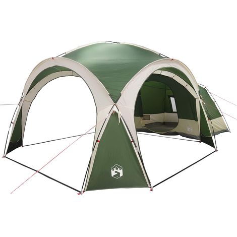 vidaXL Tienda Lateral Verde 410 x 410 x 250 cm Poliéster y Acero (1/2)