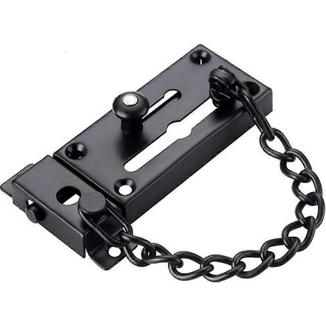 1 chaîne de verrouillage de porte, verrou de porte en acier inoxydable, chaîne antivol pour porte coulissante, sécurité de porte (1/5)