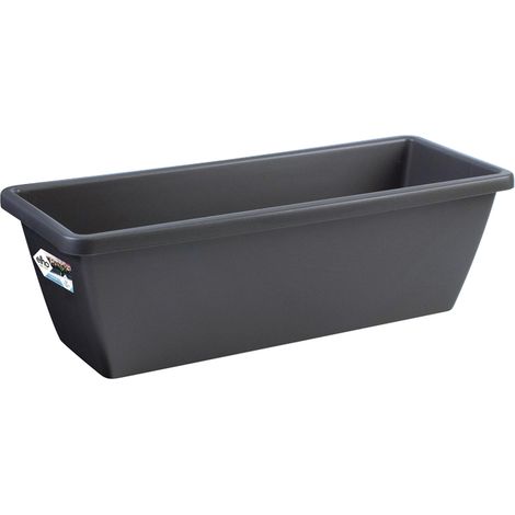 Elho Barcelona Balconnière 90 - Noir - L 90 x B 19 x H 16 cm - Balconextérieur - 100% recyclé (1/3)