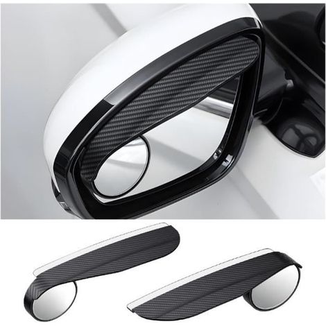 2 Pièces Rétroviseurs D'angle Mort, Retroviseur Conduite Accompagnée, Miroir D'angle Mort Pour Voiture Grand Angle 360 Réglable ,yd (1/4)