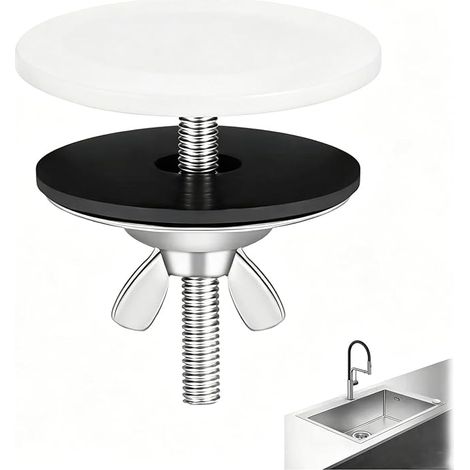 Tapón para fregadero, tapón de acero inoxidable para fregadero, tapa para grifo con anillo de sellado, tapón para lavabo de baño, tapón para desagüe de fregadero de cocina, tapón para bañera (1/5)