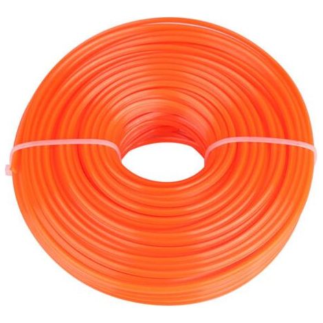 Pair Ficelle de Débroussaillement en Nylon Carrée 3mm pour Tondeuse (50m) (1/3)