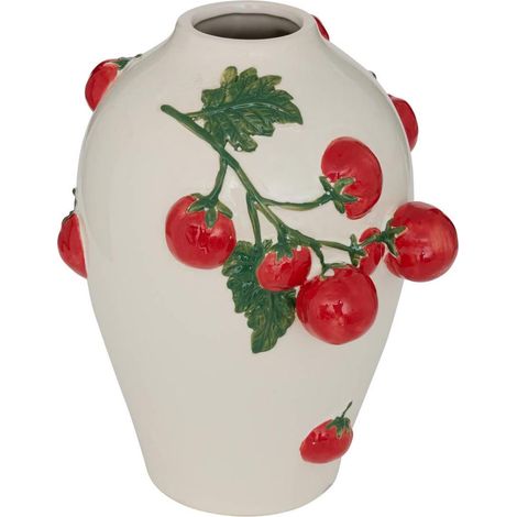 Vase Tomates en Dolomite "Della Pasta" 25cm Multicolore