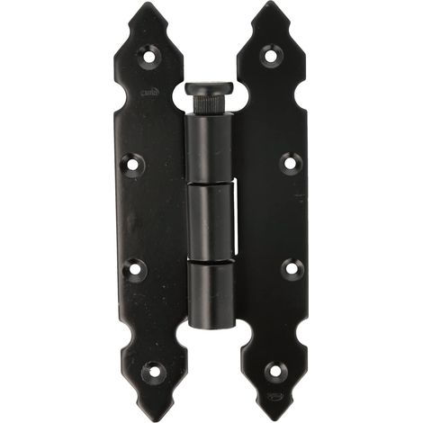 Charnière Amovible Type Livre 200 x 90 x 4 mm Style Classique et Simple Amovible Sans Dévisser Dans Les Volets Acier Noir (1/5)
