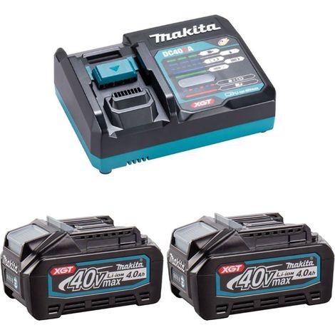 Makita 40V XGT Battery Kit (191L77-9) - 2x 4Ah Batteries & DC40RA Charger