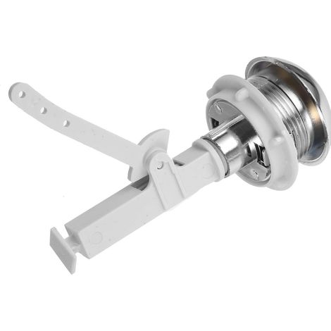 Bouton Poussoir Simple pour Réservoirs Wc en Abs Argenté, Pratique et Facile à Remplacer, pour Bureau et Hôtel (1/5)