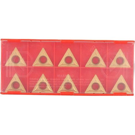 Satz mit 10 dreieckigen Drehwerkzeugen aus Wolframstahl, TCMT 16T304 CNC-Wendeschneidplatten, Wendeschneidplatten
