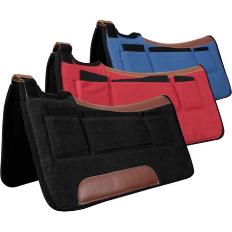 Schwarz - Westernsattel mit offenem Widerrist Diamond Modell mit Taschen für Filzeinlagen (1/5)