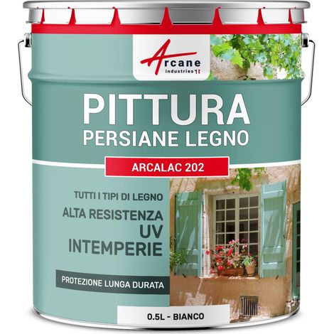 Vernice per persiane in legno - ARCALAC - 202 - 0,5 L Bianco - RAL 9003 - ARCANE INDUSTRIES (1/5)