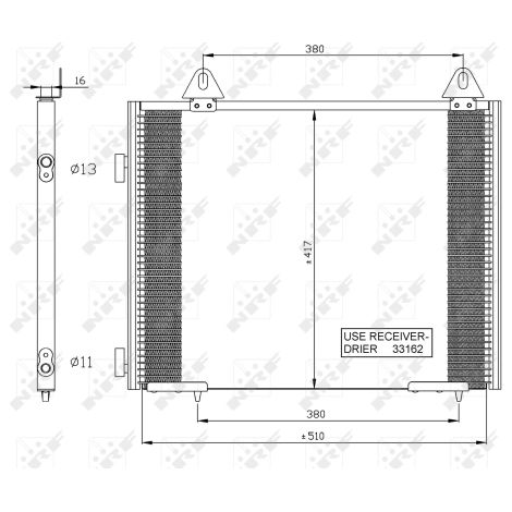 Condenseur, climatisation NRF 35351 LAND ROVER AWR5796