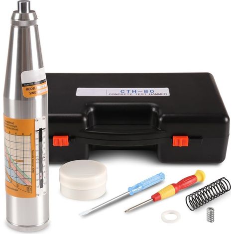 Concrete Bounce Hammer Tester Concrete Strength Tester with 10-70MPa Test Range Portable Mechanical Resiliometer Test Tool (1/5)