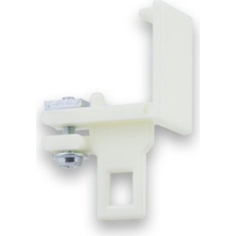Fixe embout avec suspendeur polyamide ivoire pour tringle à rideaux 24 x 16mm Accessoire Conducteur Jonction Fenêtre Store Baie vitrée Ouverture Fermeture (1/2)