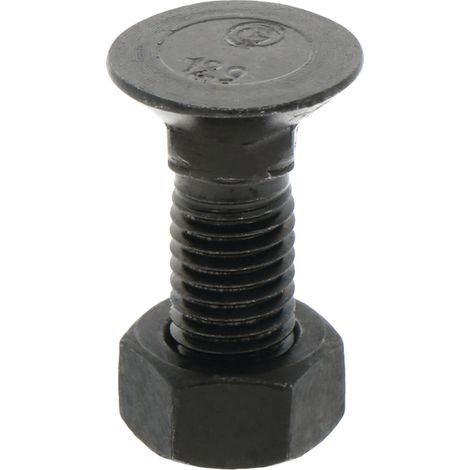 Boulon de charrue avec écrou M12x1,75x35 12,9 DIN 608 (1/2)