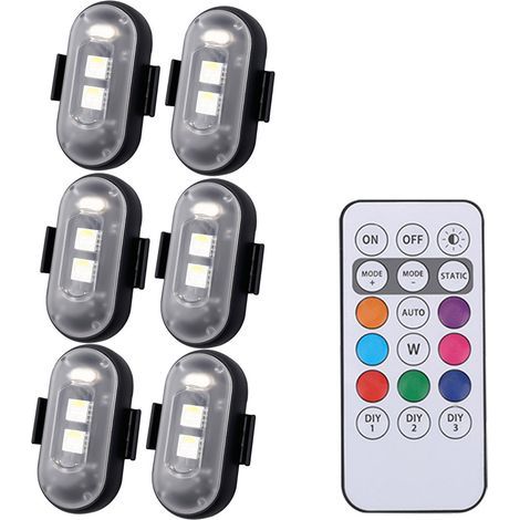 Universelle LED-Warnleuchte, mehrfarbiges Stroboskoplicht, blinkende Sicherheitsleuchten für Motorräder und Fahrräder, wasserdicht nach IP65, mit Fernbedienung (1/4)