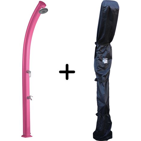 Douche Solaire JOLLY - 25 L - Rose + Housse d’hivernage pour douche solaire